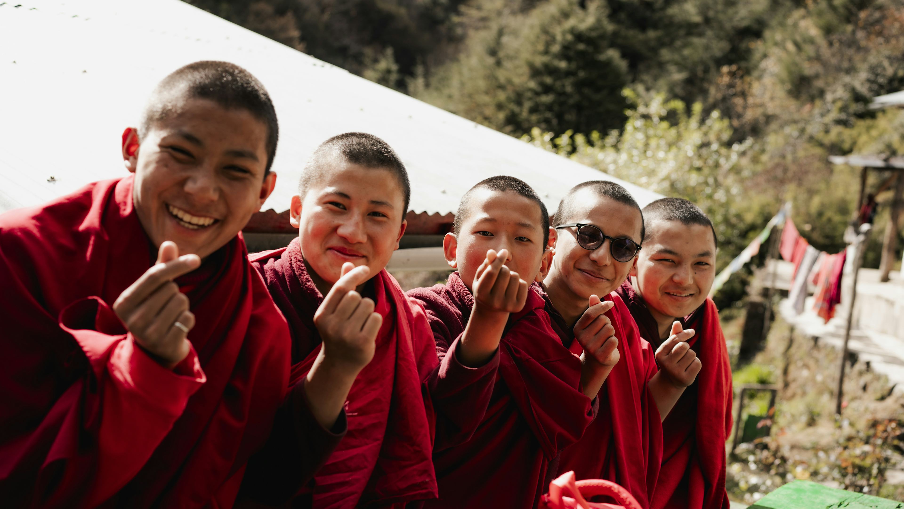 Monks Posing for the Camera